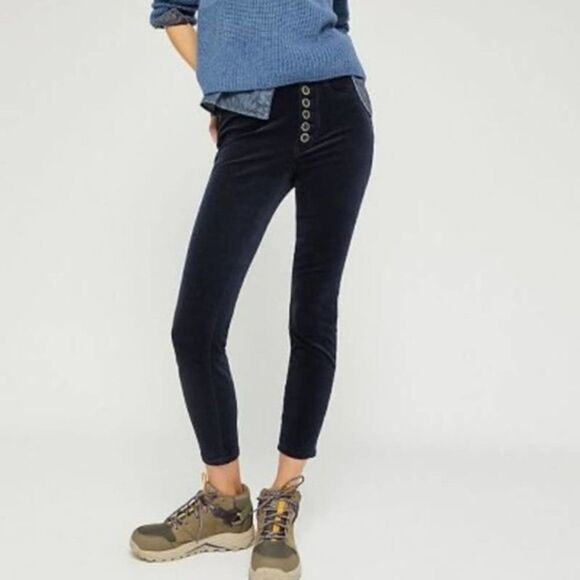 Anthropologie “Pilcro” High Rise Skinny Corduroy Button Front Pants (Siz… - Picture 1 of 8